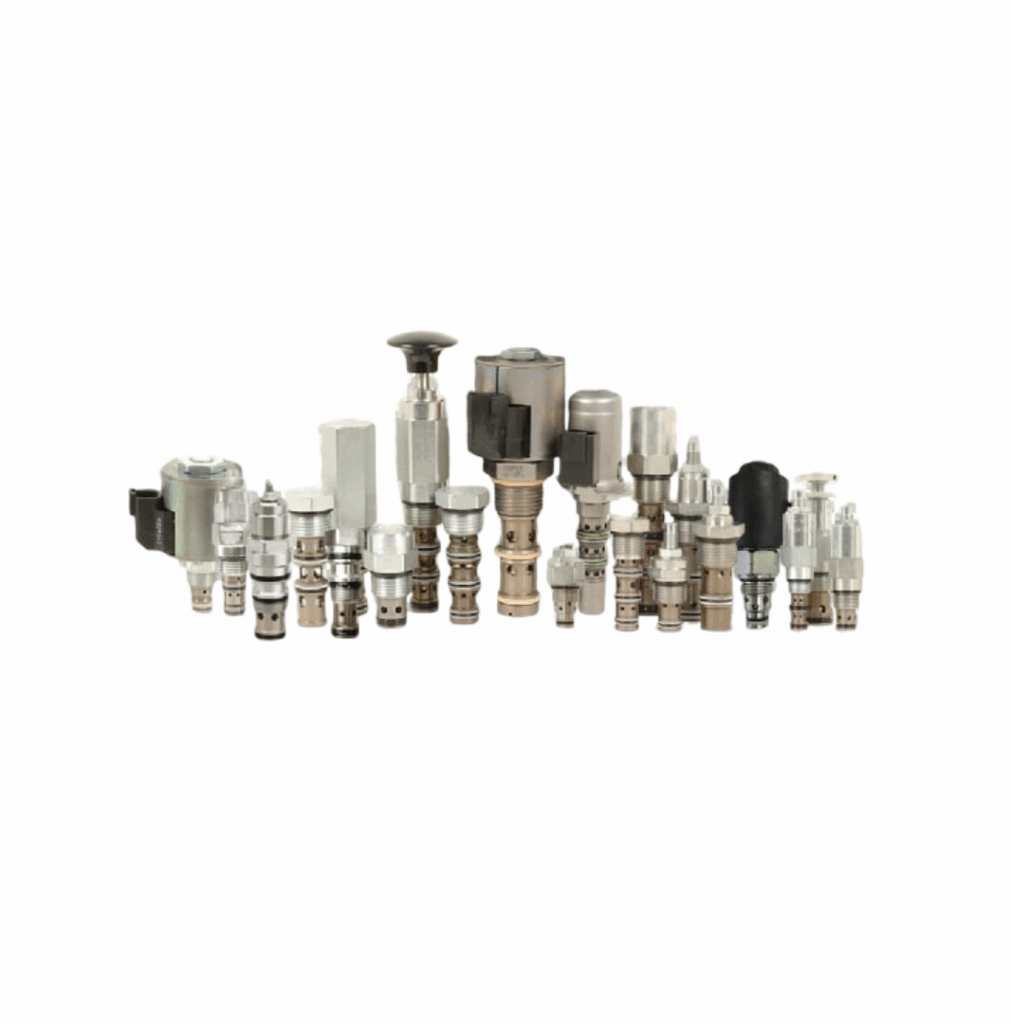 Assortment of adjustable and solenoid hydraulic cartridge valves