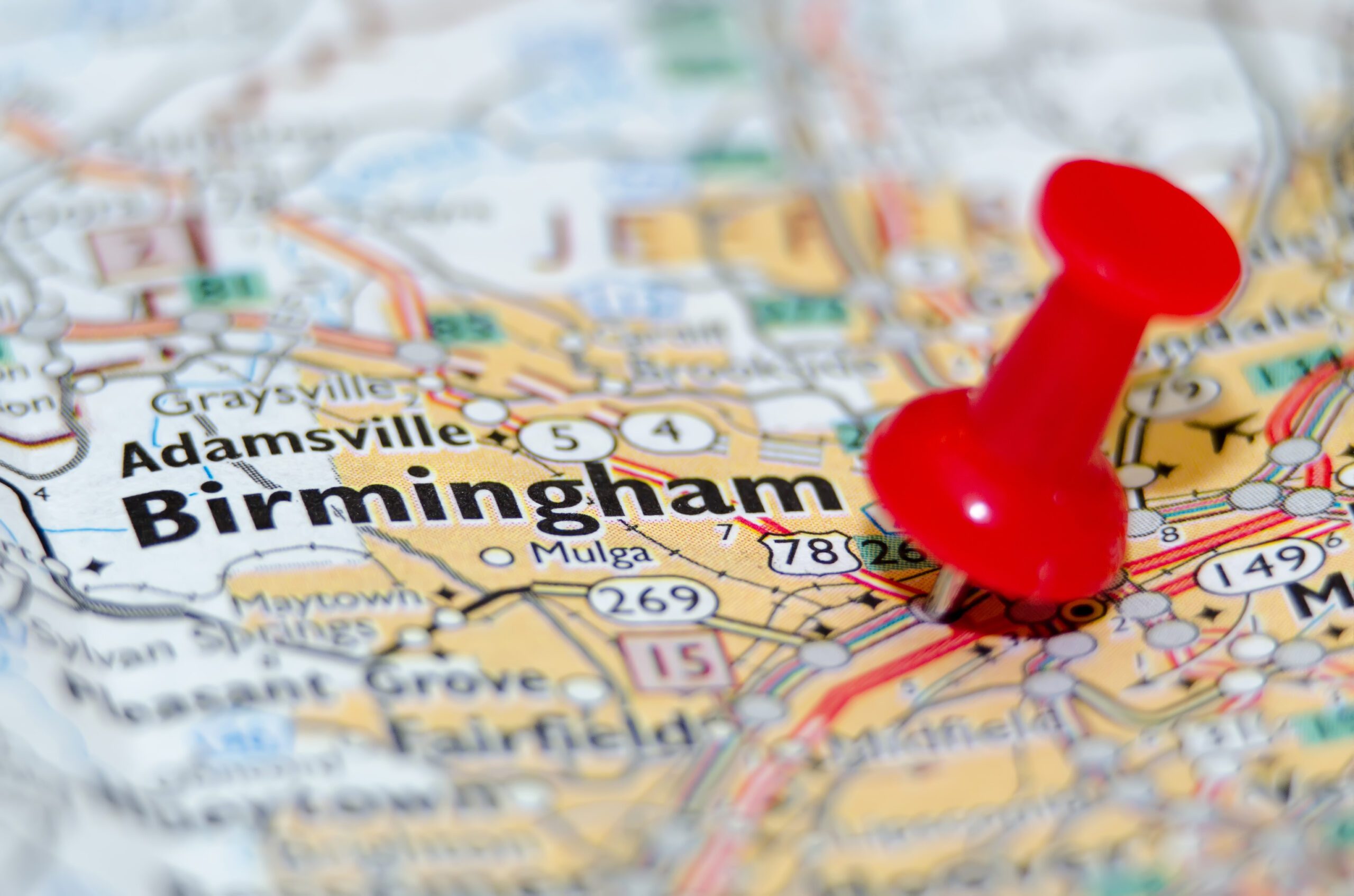 birmingham alabama city pin on the map to illustrate Hydra-Power Systems Your Birmingham Power Solutions Partner