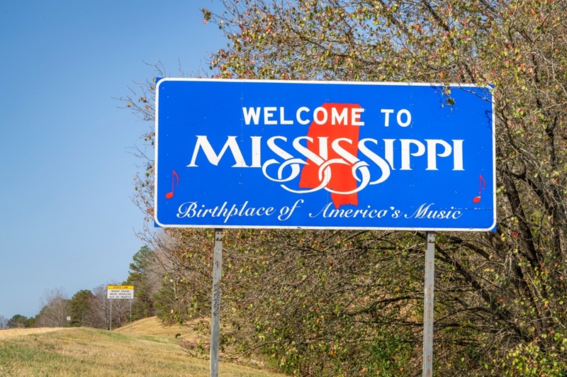 Welcome To Mississippi sign