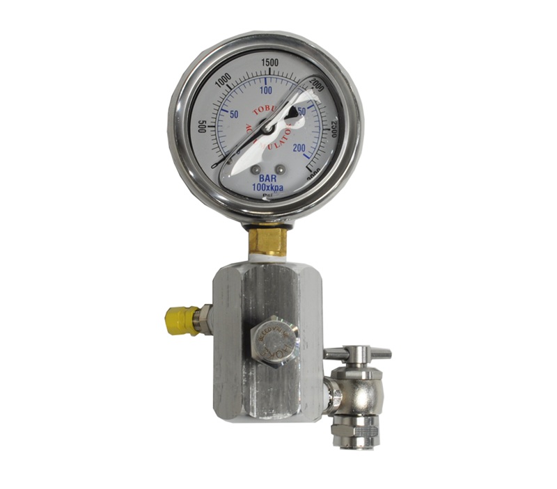 A pressure gauge assembly